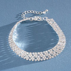 Delicate full rhinestone diamond bracelet