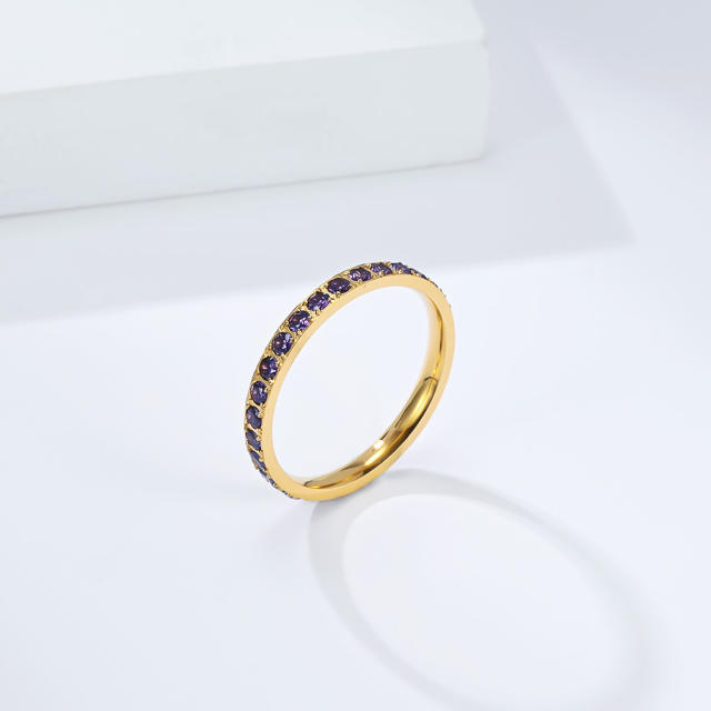 Best-Selling Titanium Steel Full Diamond Ring for Women stainless steel rings