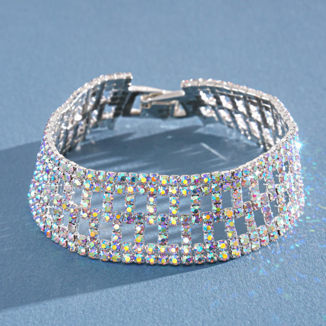 Delicate full rhinestone diamond bracelet
