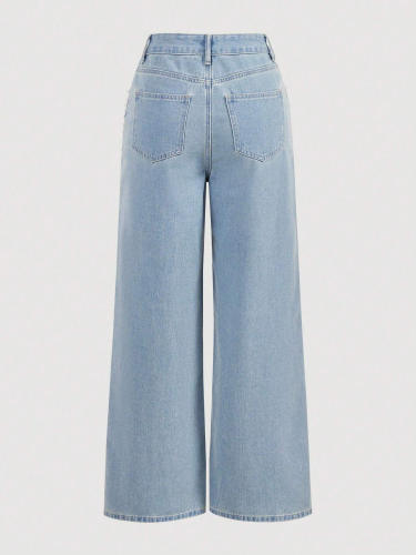 Ins Hot-Selling Casual Loose Slim Jeans Women's Beaded Straight Pants diamond jeans