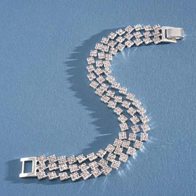 Delicate full rhinestone diamond bracelet