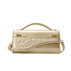 Unique pearl bead design small size handbag evening bag crossbody bag