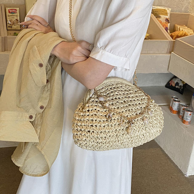 French trend holiday design straw bag crossbody bag for women