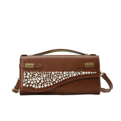 Unique pearl bead design small size handbag evening bag crossbody bag