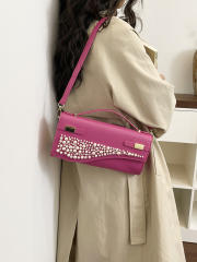 Unique pearl bead design small size handbag evening bag crossbody bag