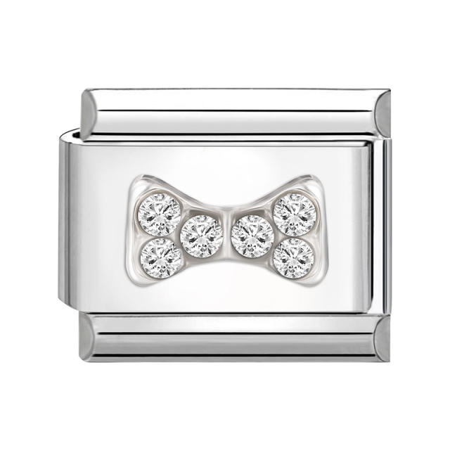 Creative Module Charms Steel Color DIY Square Module Jewelry Personalized Retro Handmade Craft Bracelet Accessories
