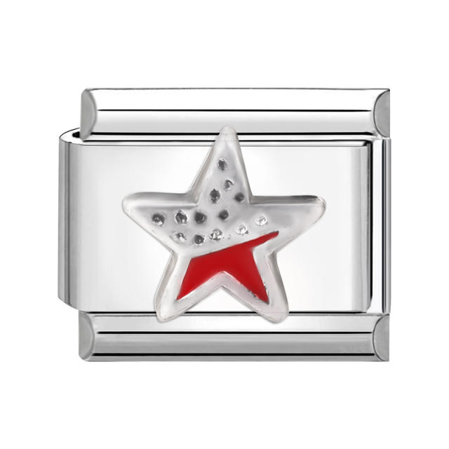 Creative Module Charms Steel Color DIY Square Module Jewelry Personalized Retro Handmade Craft Bracelet Accessories