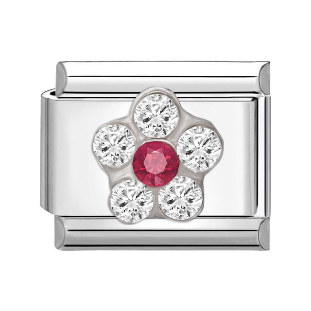 Creative Module Charms Steel Color DIY Square Module Jewelry Personalized Retro Handmade Craft Bracelet Accessories