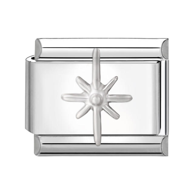 Creative Module Charms Steel Color DIY Square Module Jewelry Personalized Retro Handmade Craft Bracelet Accessories