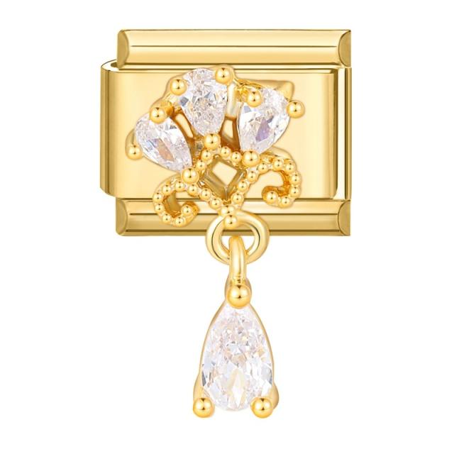Charms DIY Italian Module Personality Bracelet Gold Base Moon Module Jewelry Creative Bracelet Accessories