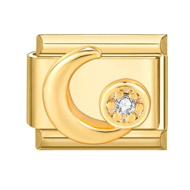 Charms DIY Italian Module Personality Bracelet Gold Base Moon Module Jewelry Creative Bracelet Accessories