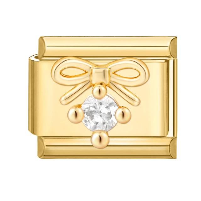 Elegant Italian Gold Bottom DIY Pendant Fashion Creative Italian Exquisite Bracelet Pendant Module Jewelry Accessories