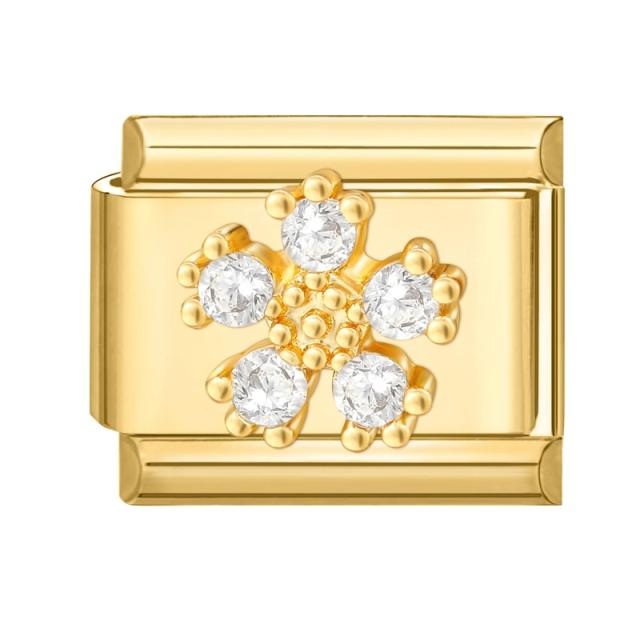 Elegant Italian Gold Bottom DIY Pendant Fashion Creative Italian Exquisite Bracelet Pendant Module Jewelry Accessories