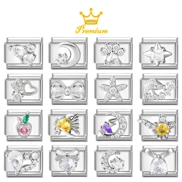 Module Charms Micro-Inlaid with Zircon DIY Creative Bracelet Jewelry Accessories