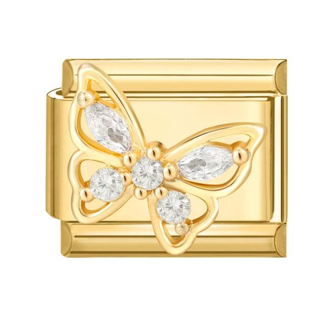 Elegant Italian Gold Bottom DIY Pendant Fashion Creative Italian Exquisite Bracelet Pendant Module Jewelry Accessories