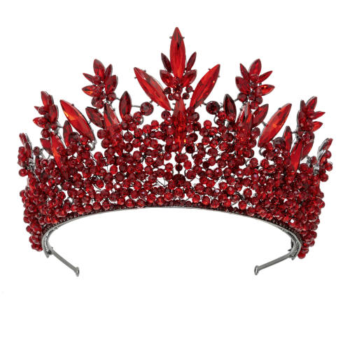 Luxury handmade colorful crystal crown wedding hair accessories