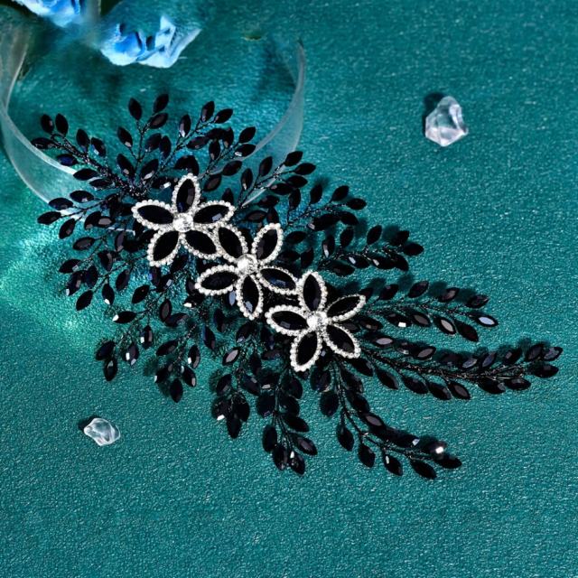Bridal Headwear Handmade Rhinestone Flower Hairpiece Wedding Dress