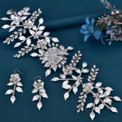 Youlapan European and American Alloy Hairband Main Wedding Dress Accessories Updo Hair Ornaments with Diamonds Bridal Headpiece Hp509