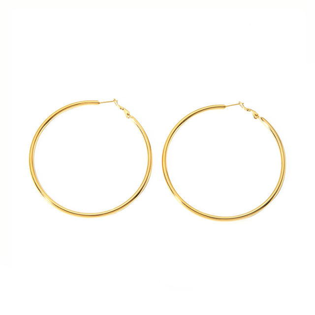 3mm wire diameter easy match stainless steel earrings hoop earrings