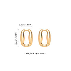 Unique geometric circle stainless steel necklace bracelet earrings set