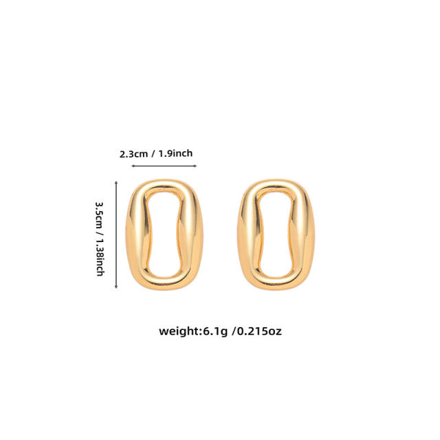 Unique geometric circle stainless steel necklace bracelet earrings set