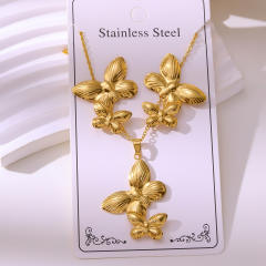 Non-Fading Stainless Steel Gold-Plated Jewelry stainless steel necklace set