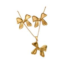 Non-Fading Stainless Steel Gold-Plated Jewelry stainless steel necklace set