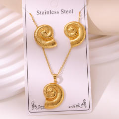 Non-Fading Stainless Steel Gold-Plated Jewelry stainless steel necklace set