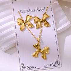 Non-Fading Stainless Steel Gold-Plated Jewelry stainless steel necklace set