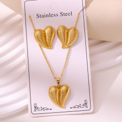 Non-Fading Stainless Steel Gold-Plated Jewelry stainless steel necklace set