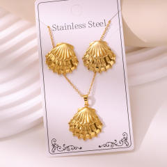 Non-Fading Stainless Steel Gold-Plated Jewelry stainless steel necklace set