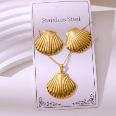 Non-Fading Stainless Steel Gold-Plated Jewelry stainless steel necklace set
