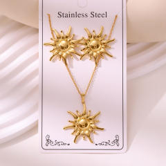 Non-Fading Stainless Steel Gold-Plated Jewelry stainless steel necklace set
