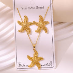 Non-Fading Stainless Steel Gold-Plated Jewelry stainless steel necklace set