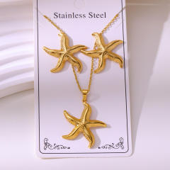 Non-Fading Stainless Steel Gold-Plated Jewelry stainless steel necklace set