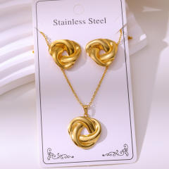 Non-Fading Stainless Steel Gold-Plated Jewelry stainless steel necklace set