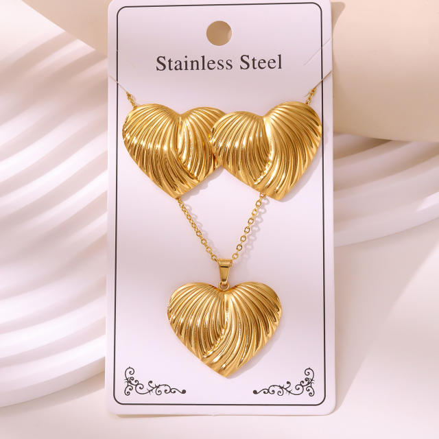 Non-Fading Stainless Steel Gold-Plated Jewelry stainless steel necklace set