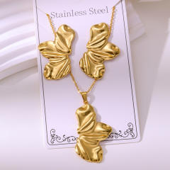Non-Fading Stainless Steel Gold-Plated Jewelry stainless steel necklace set