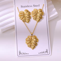 Non-Fading Stainless Steel Gold-Plated Jewelry stainless steel necklace set