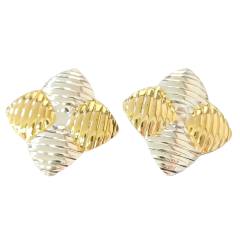 Hot sale big size square shape mix color stainless steel earrings