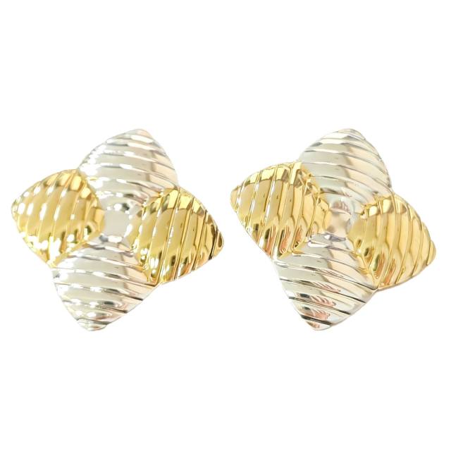 Hot sale big size square shape mix color stainless steel earrings