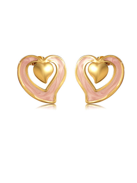 18KG drop shape crystal stainless steel earrings studs