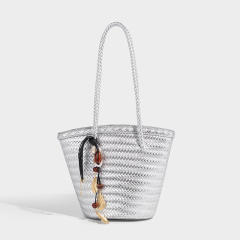 Unique Woven Bag New Summer Trendy French Retro Bucket Tote Shoulder Bag