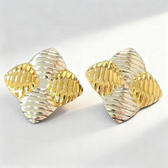 Hot sale big size square shape mix color stainless steel earrings