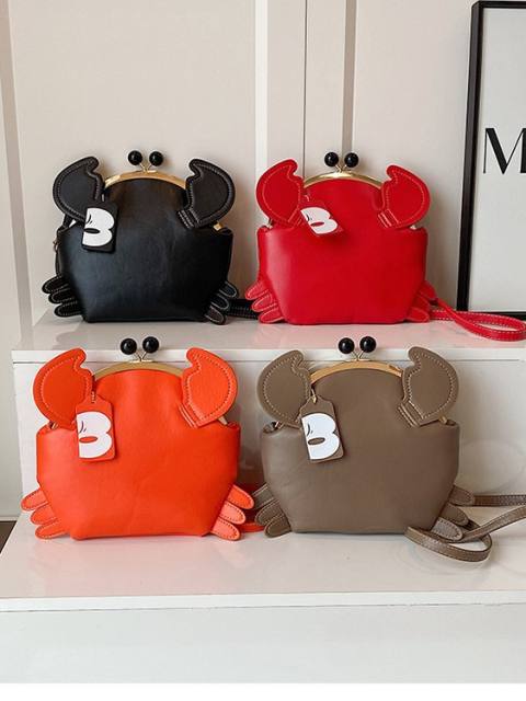 Fashionable Crab-Shaped Women's Bag Mini Korean-Style Shoulder Bag