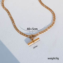 Hiphop personality heart pendant stainless steel necklace stackable necklace
