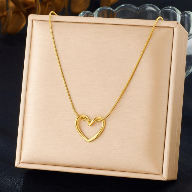 Dainty multi pendant stainless steel necklace