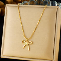 Dainty multi pendant stainless steel necklace