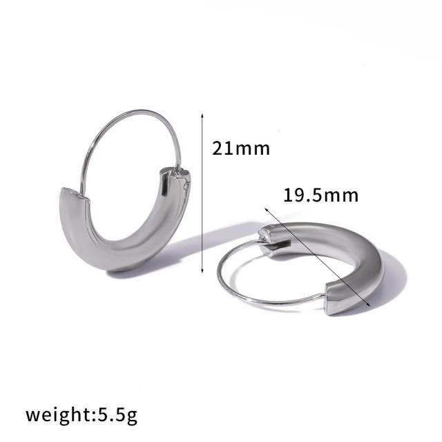 18KG stainless steel earrings hoop earrings