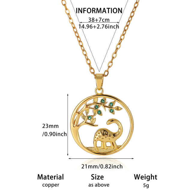 Elegant infinity cross ruby heart pendant gold plated copper necklace